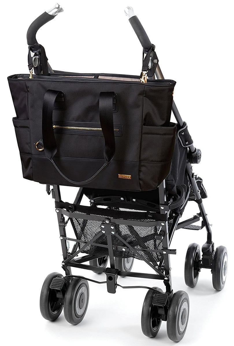 Skip Hop Chelsea 2in1 Downtown Chic Tote Diaper Bag - Black - 200456