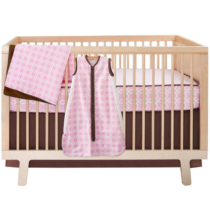Skip Hop Complete Sheet 4 Piece Crib Set - Pink Lattice - 276522