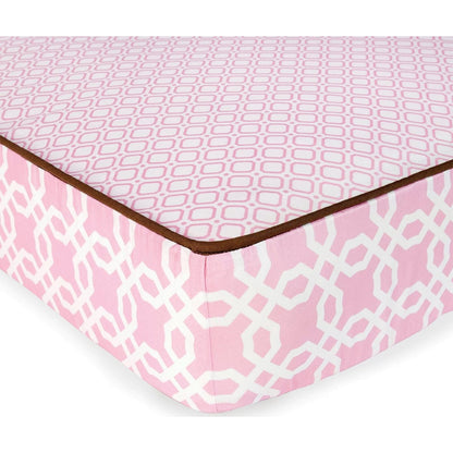Skip Hop Complete Sheet 4 Piece Crib Set - Pink Lattice - 276522