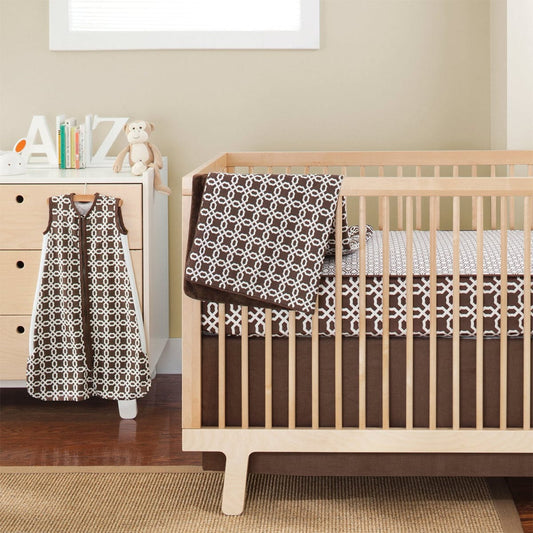 Skip Hop Complete Sheet 4 Crib Piece Set - Chocolate Lattice - 276521
