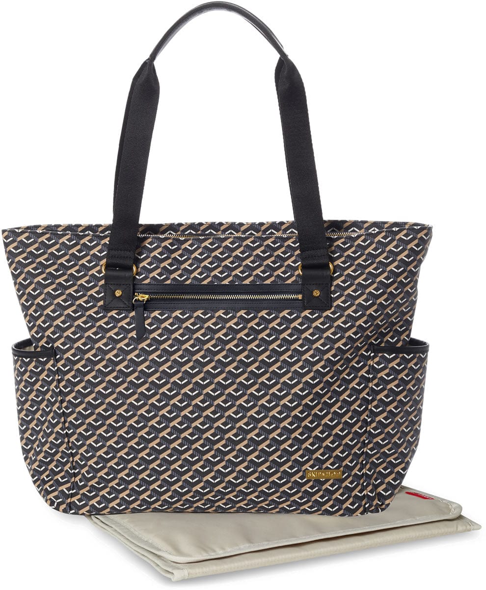 Skip Hop Deco Saffiano Tote Diaper Bag - Black - 200902