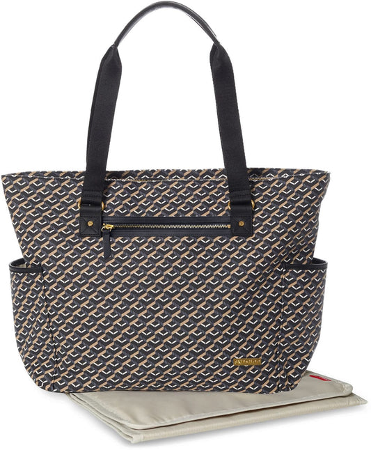 Skip Hop Deco Saffiano Tote Diaper Bag - Black - 200902