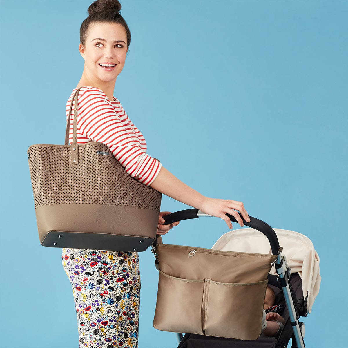 Skip Hop Duet 2-in-1 Tote Diaper Bag - Taupe - 204501