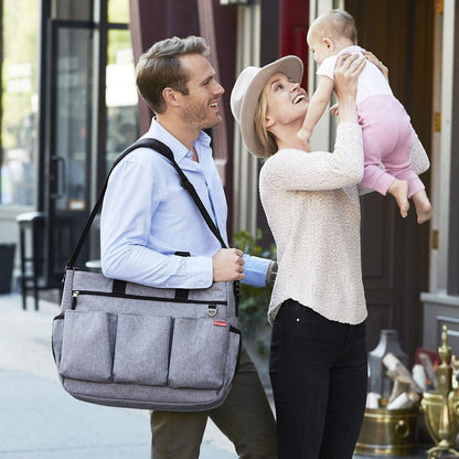 Skip Hop Duo Double Signature Diaper Bag - Heather Grey - 230014