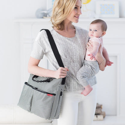 Skip Hop Duo Special Edition Diaper Bag - Black Stripe
