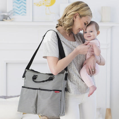 Skip Hop Duo Special Edition Diaper Bag - Black Stripe