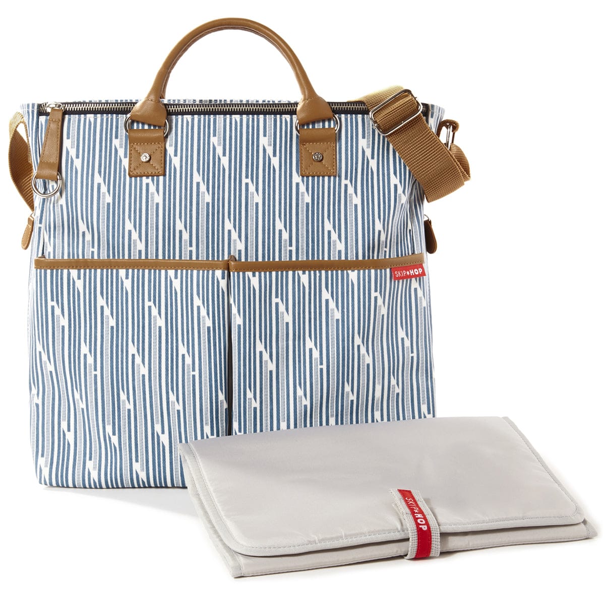 Skip Hop Duo Special Edition Diaper Bag - Blueprint Stripe - 200316