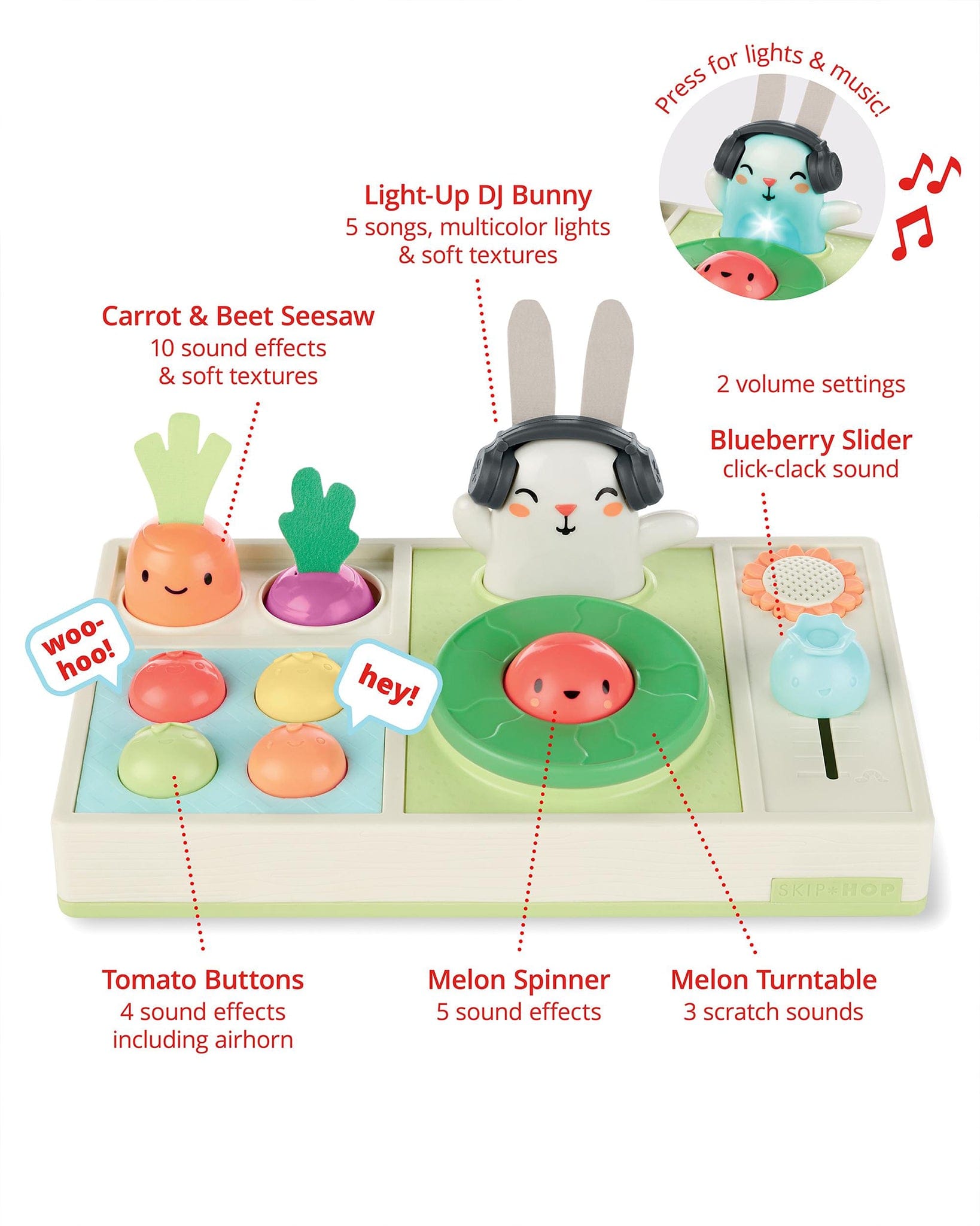 Skip Hop Farmstand Let The Beet Drop DJ Set Baby Musical Toy - 9M919210