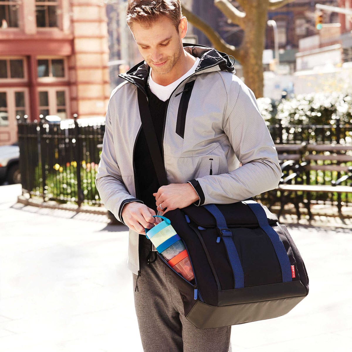 Skip Hop Fit All-Access Diaper Bag - Black/Cobalt - 204200