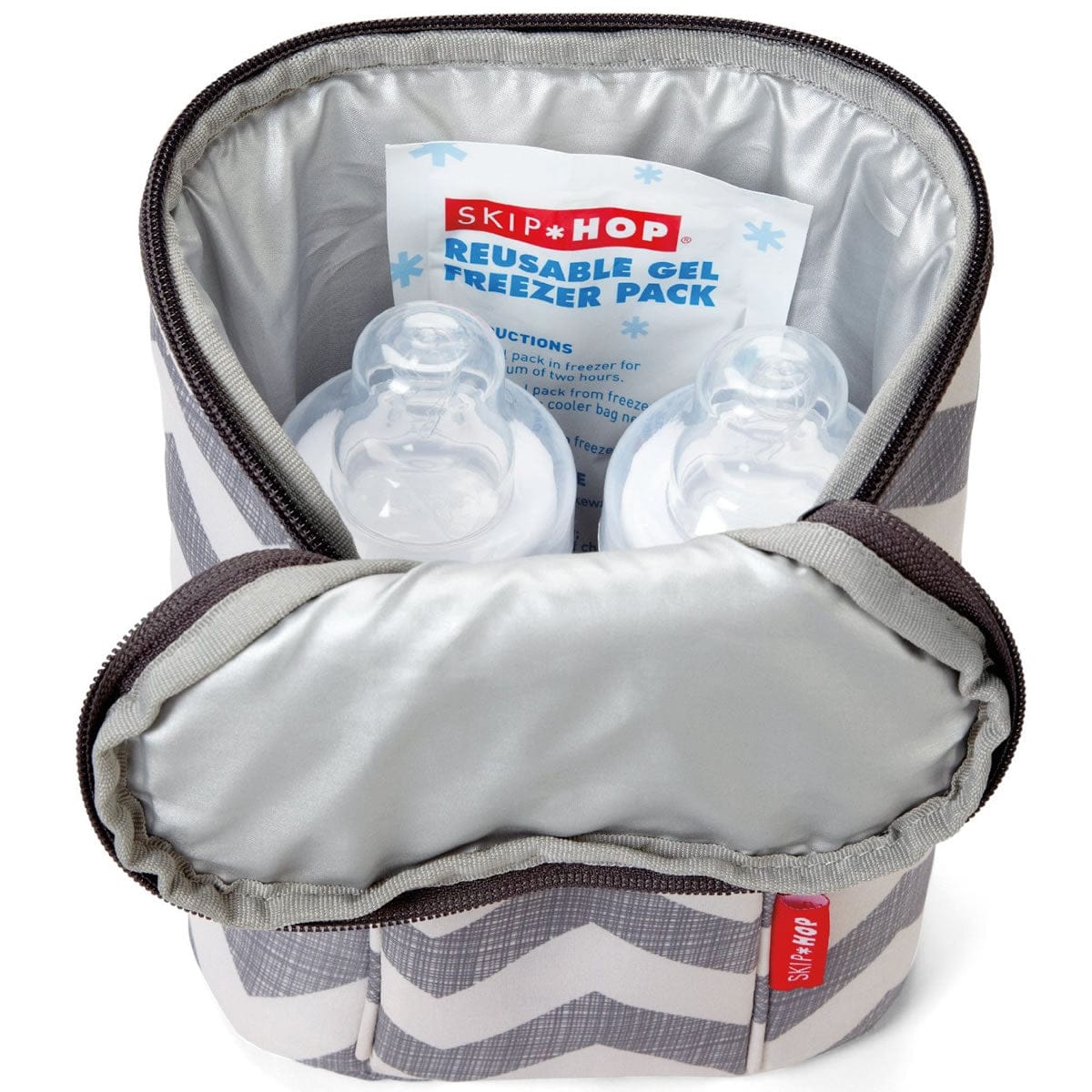 Skip Hop Grab & Go Double Bottle Bag - Chevron