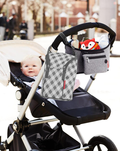 Skip Hop Grab & Go Double Bottle Bag - Gingham - 9I350810