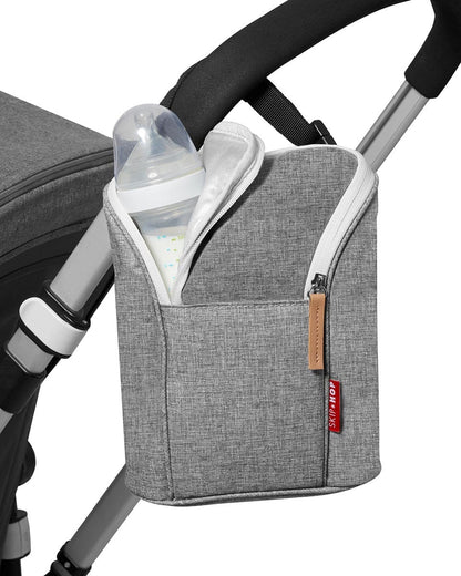 Skip Hop Grab & Go Double Bottle Bag - Grey Melange - 205315