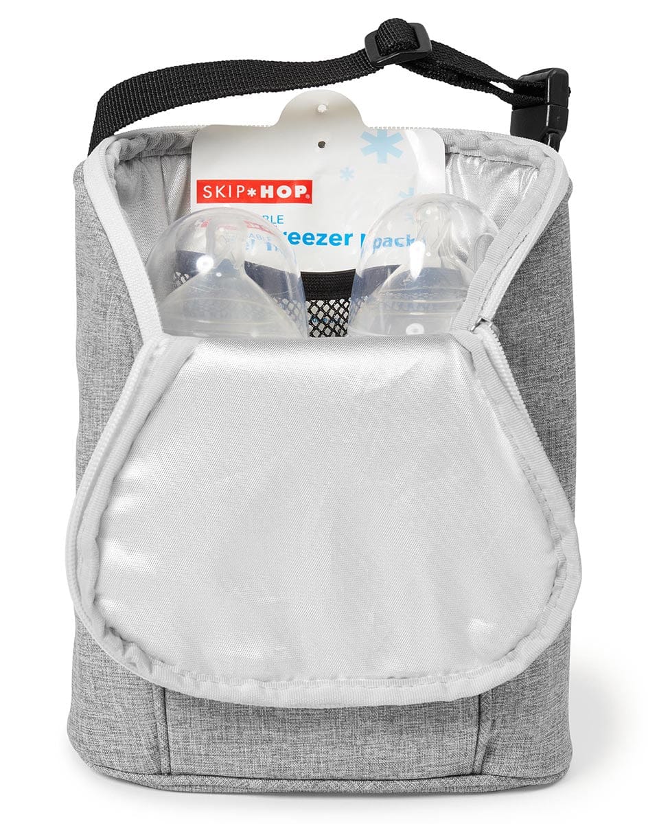 Skip Hop Grab & Go Double Bottle Bag - Grey Melange - 205315