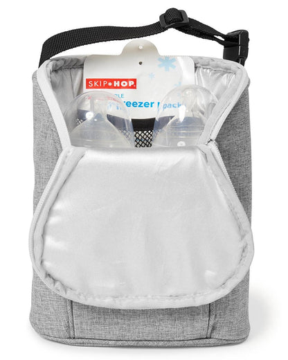 Skip Hop Grab & Go Double Bottle Bag - Grey Melange - 205315