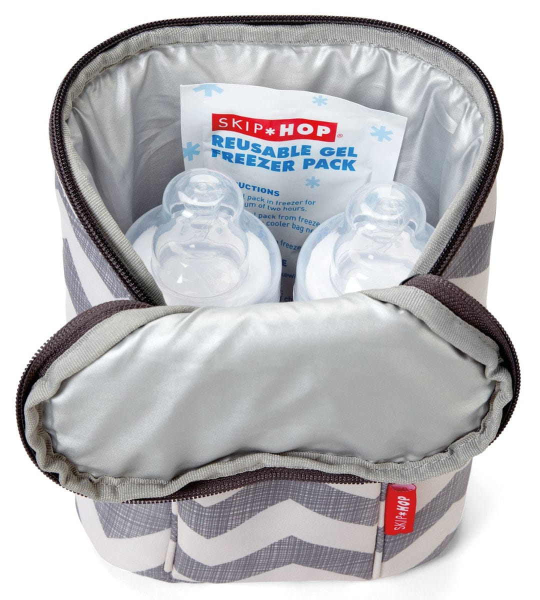 Skip Hop Grab & Go Double Bottle Bag - Hearts - 205306