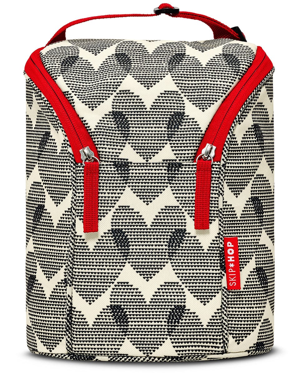 Skip Hop Grab & Go Double Bottle Bag - Hearts - 205306