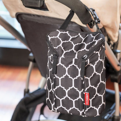 Skip Hop Grab & Go Double Bottle Bag - Onyx Tile - 205300