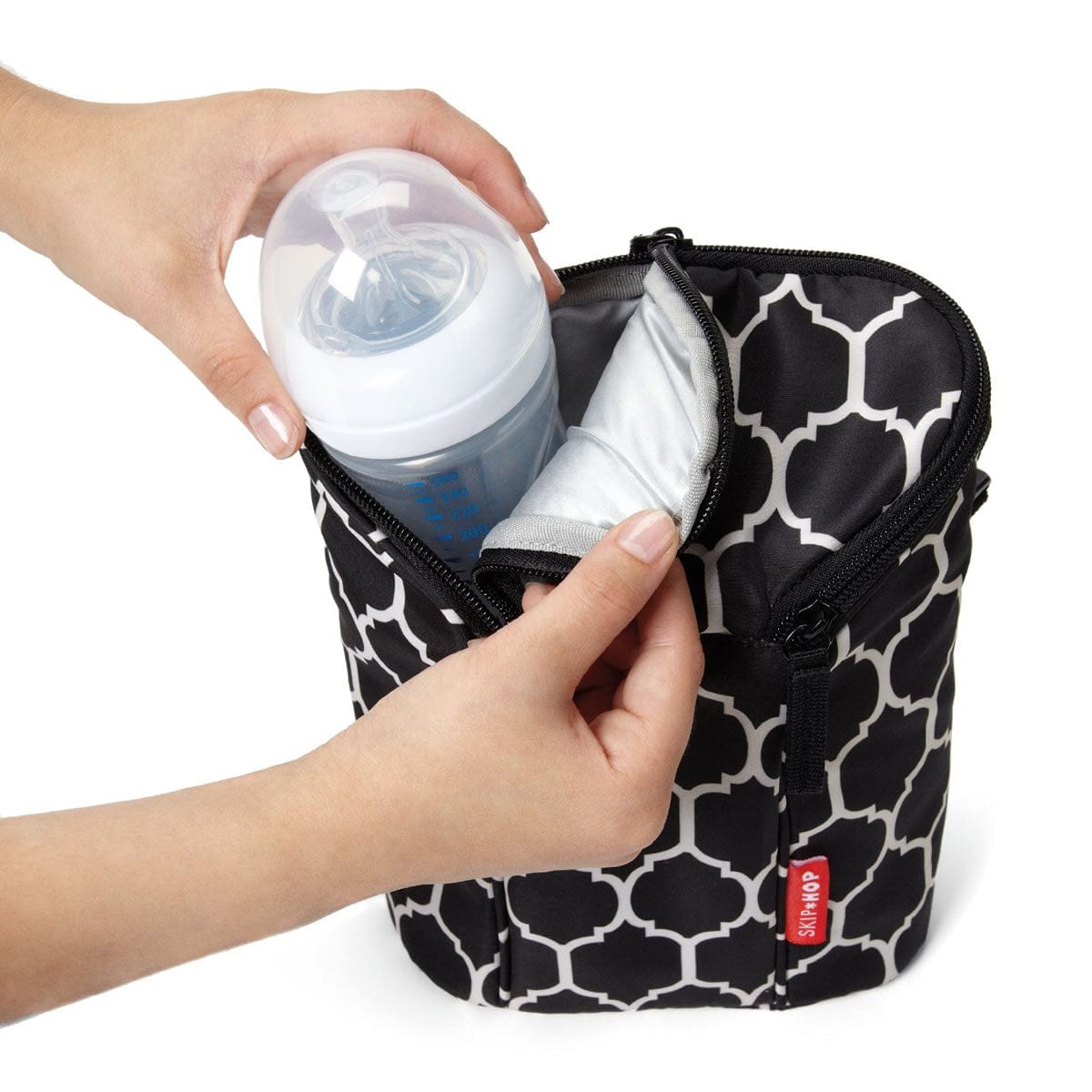 Skip Hop Grab & Go Double Bottle Bag - Onyx Tile - 205300