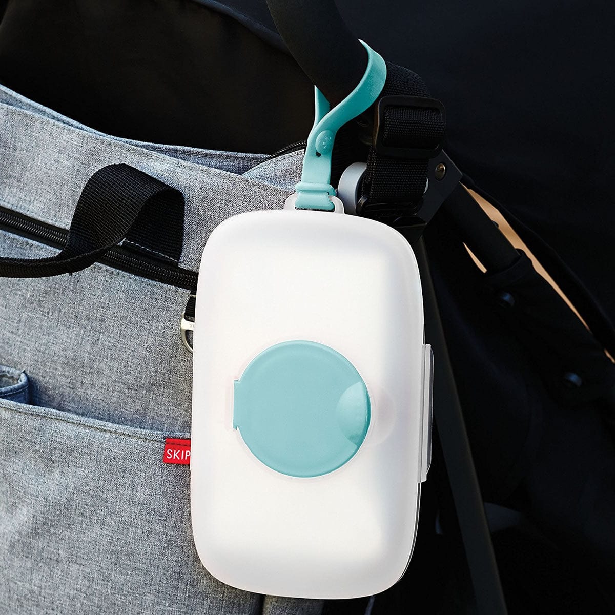 Skip Hop Grab & Go Snug Seal Wipes Case - Light Teal