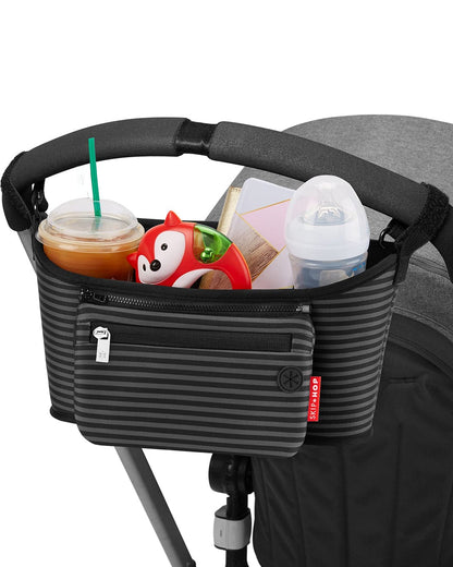 Skip Hop Grab & Go Stroller Organizer - Black/Grey Stripes - 9I633510