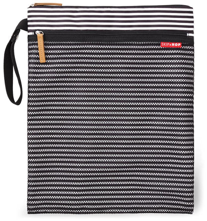 Skip Hop Grab & Go Wet/Dry BagÊ- Black/White Stripe - 205017