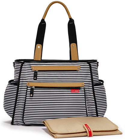 Skip Hop Grand Central Take-it-All Diaper Bag - Black Stripes