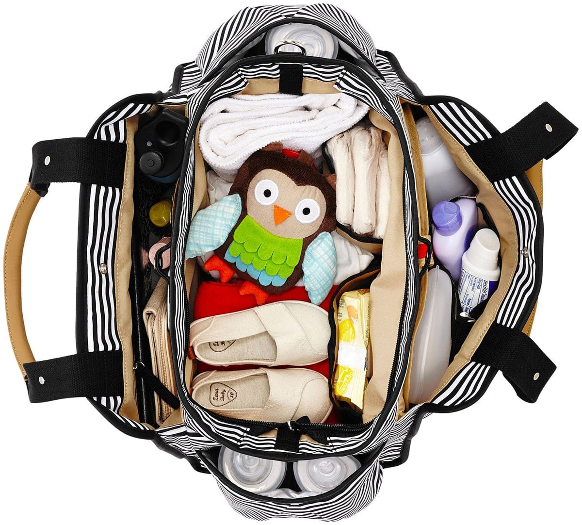 Skip Hop Grand Central Take-it-All Diaper Bag - Black Stripes