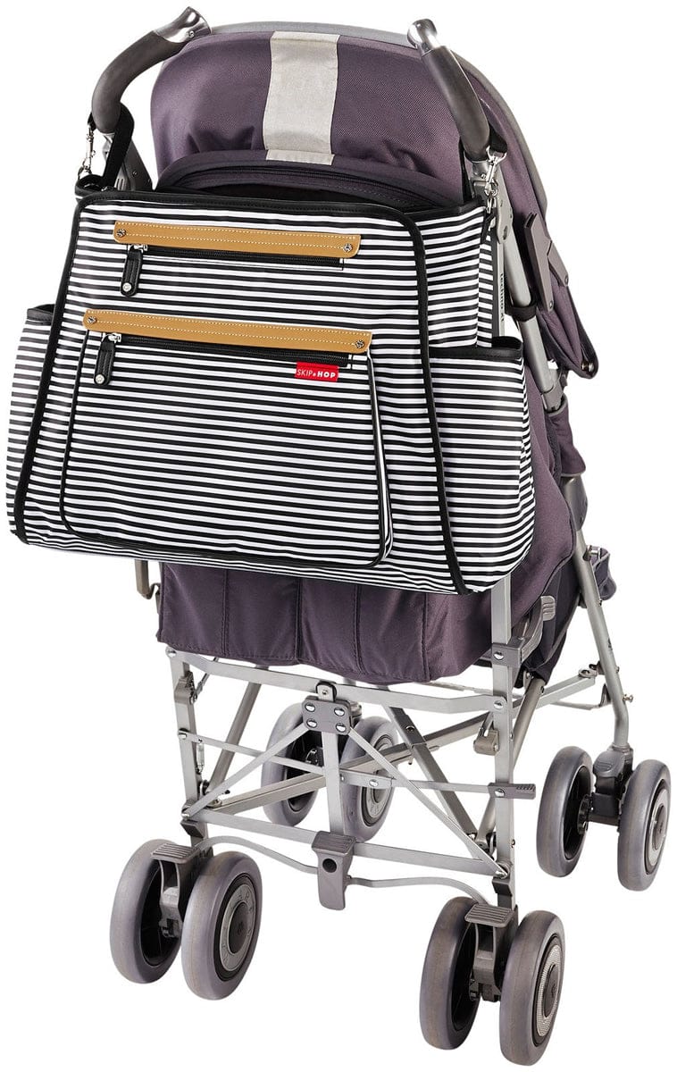 Skip Hop Grand Central Take-it-All Diaper Bag - Black Stripes