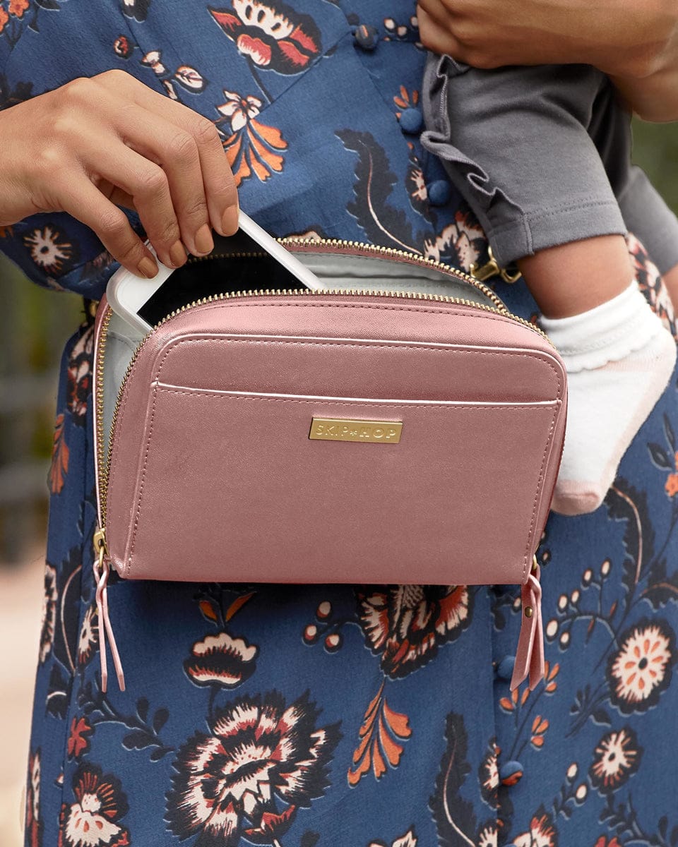 Skip Hop Greenwich Convertible Hip Pack Diaper Bag - Dusty Rose - 200609