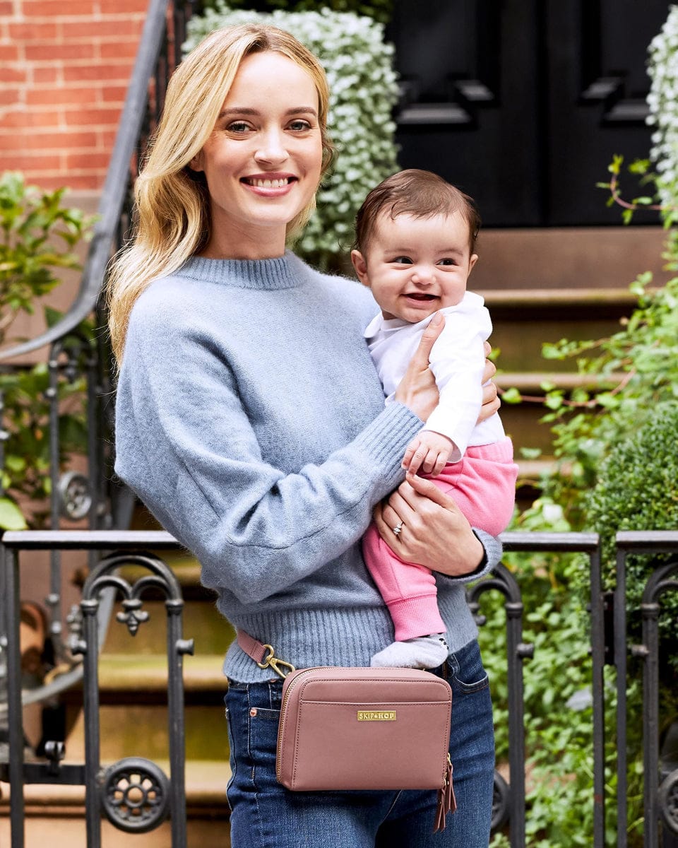Skip Hop Greenwich Convertible Hip Pack Diaper Bag - Dusty Rose - 200609