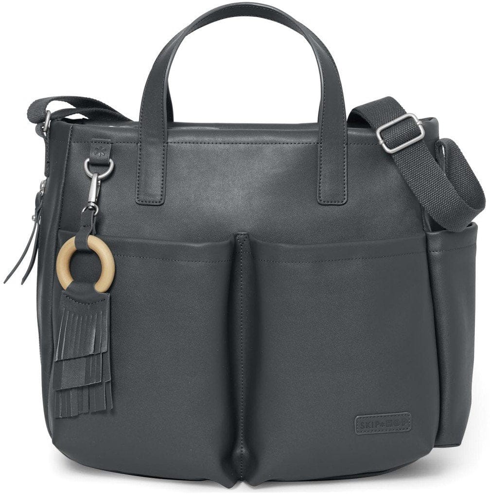 Skip Hop Greenwich Simply Chic Tote Diaper Bag - Smoke
