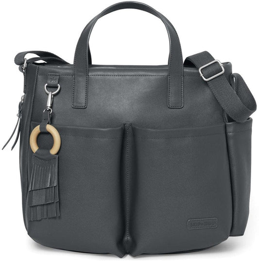 Skip Hop Greenwich Simply Chic Tote Diaper Bag - Smoke