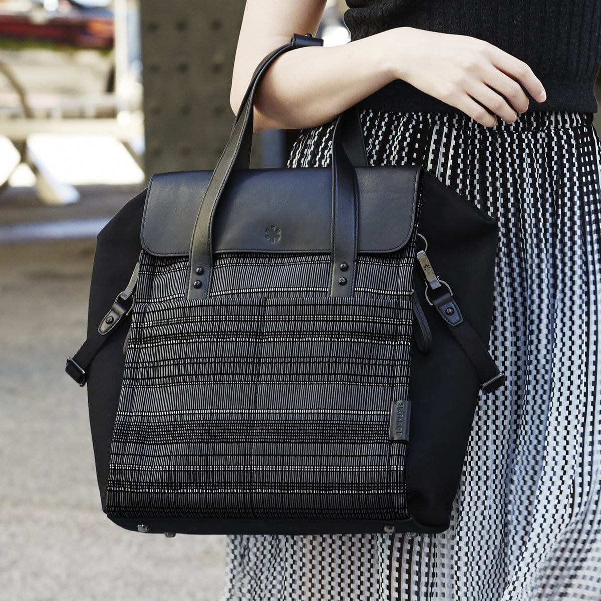 Skip Hop Highline Convertible Backpack Diaper Bag  - Black Granite - 200500