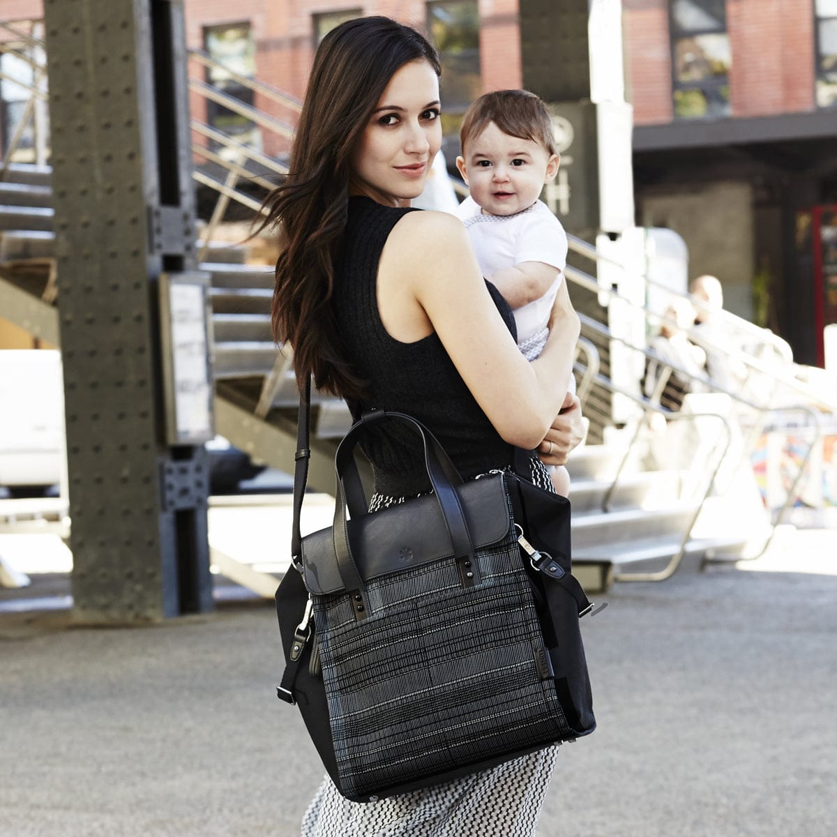 Skip Hop Highline Convertible Backpack Diaper Bag  - Black Granite - 200500