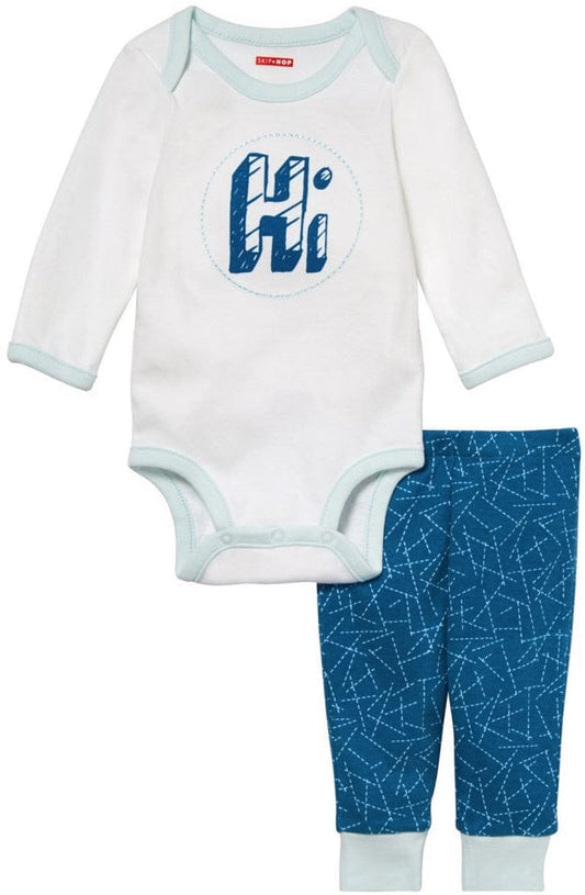 Skip Hop Long Sleeve Bodysuit & Pant Set, Hi - Galaxy (6 Months) - 279502-6M