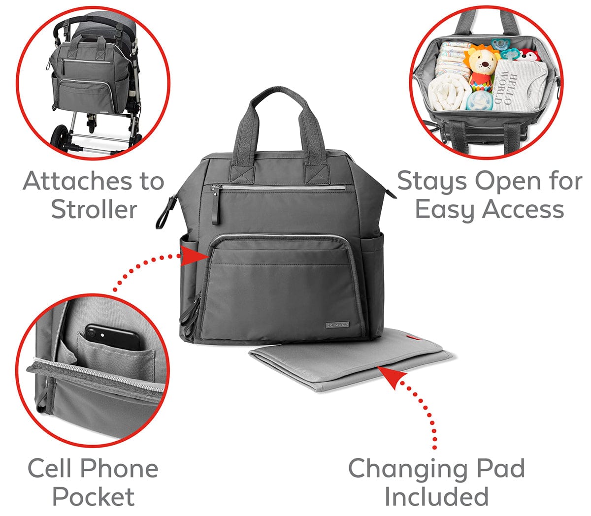 Skip Hop Mainframe Backpack Diaper Bag - Charcoal - 9J639110
