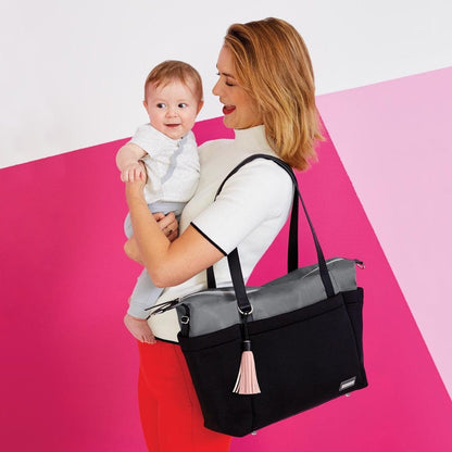 Skip Hop Nolita Neoprene Tote Diaper Bag - Black/Grey - 204300