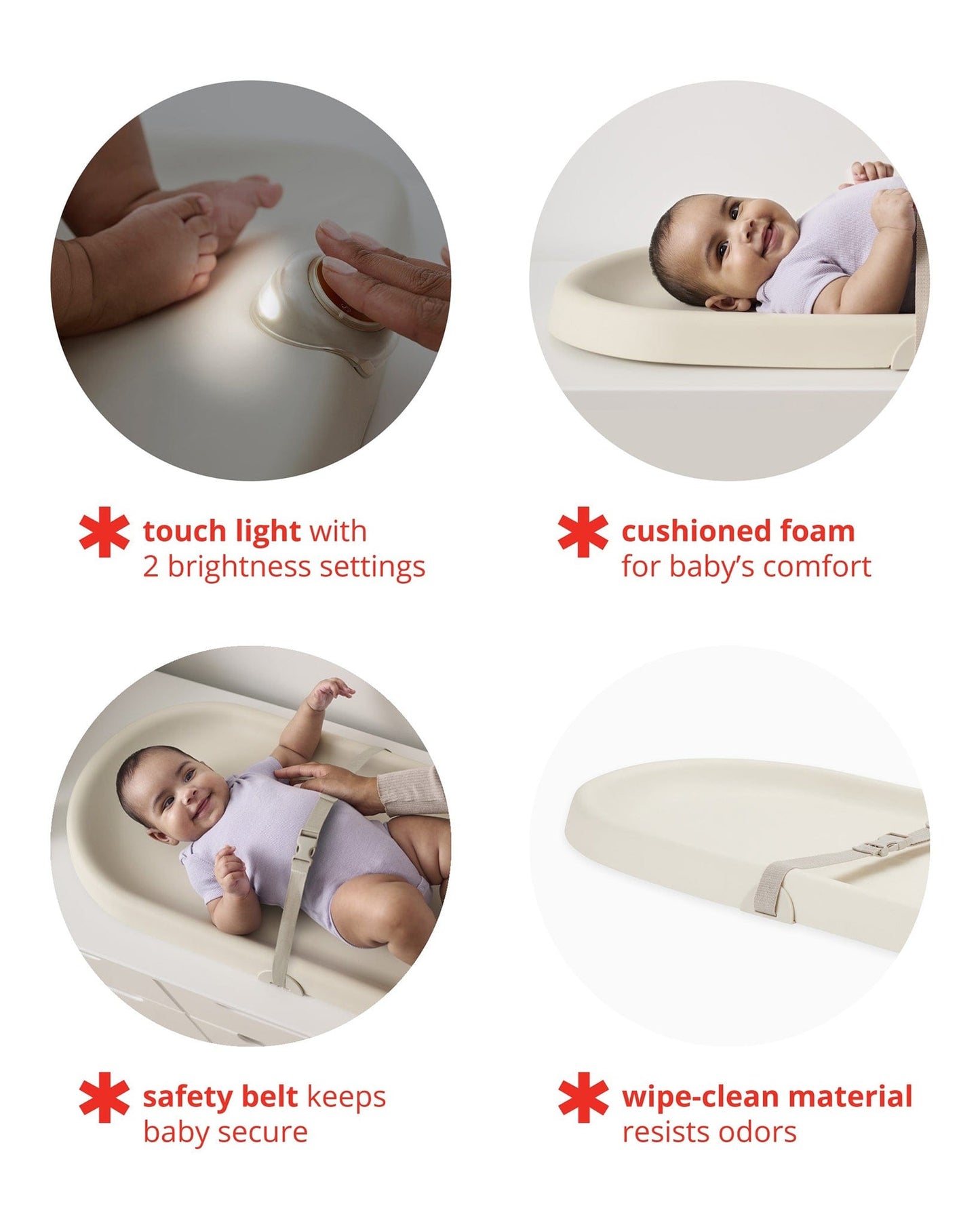 Skip Hop Nursery Style Light-Up Changing Pad - Oat - 9Q190810