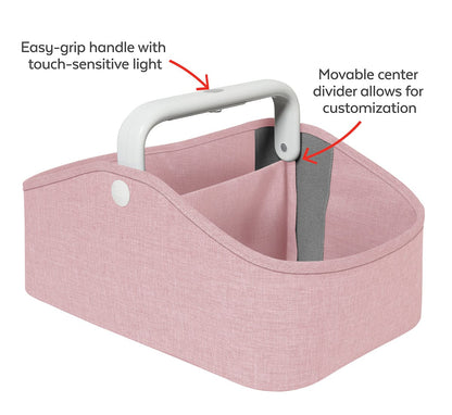 Skip Hop Nursery Style Light-Up Diaper Caddy - Pink - 9K260410