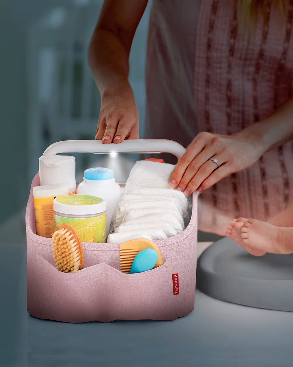Skip Hop Nursery Style Light-Up Diaper Caddy - Pink - 9K260410