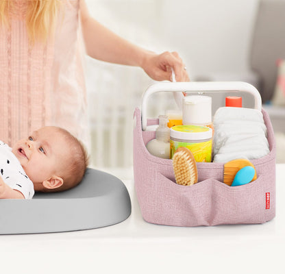 Skip Hop Nursery Style Light-Up Diaper Caddy - Pink