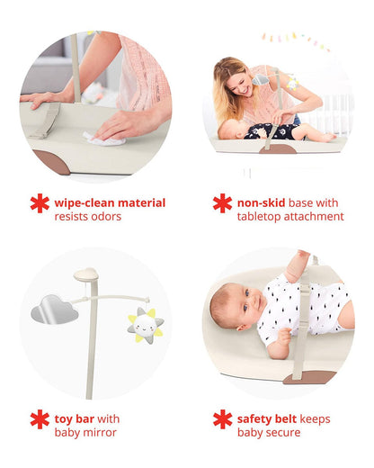Skip Hop Nursery Style Wipe-Clean Changing Pad - Oat - 9P926410