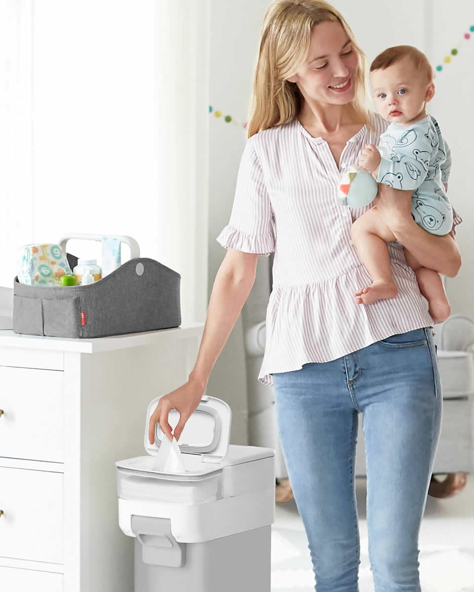 Skip Hop Nursery Style Wipes Holder - White - 234155
