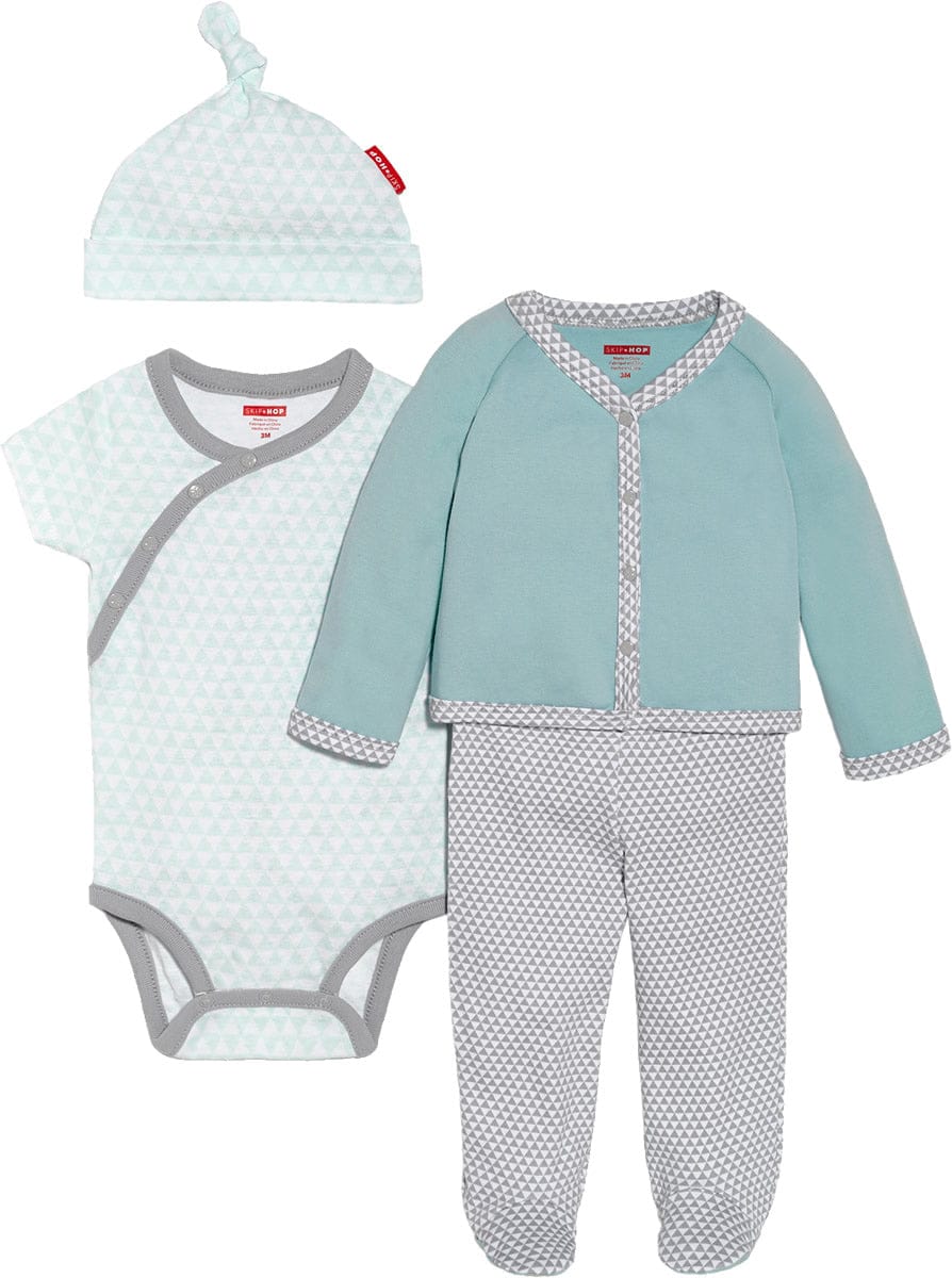 Skip Hop Petite Triangles 4-Piece Welcome Home Set - Blue (Newborn) - 279255-NB