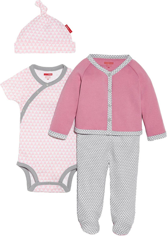 Skip Hop Petite Triangles 4-Piece Welcome Home Set - Pink (3 Months) - 279250-3M