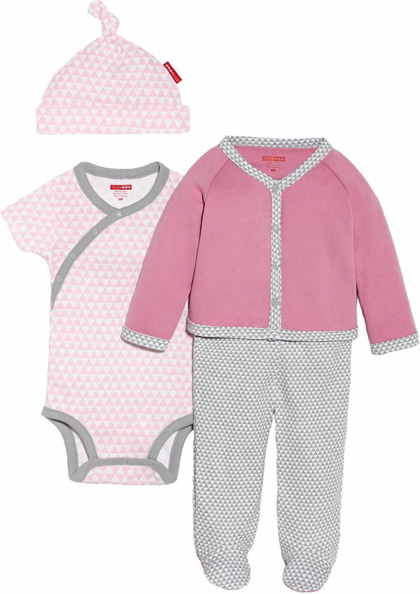 Skip Hop Petite Triangles 4-Piece Welcome Home Set - Pink (Newborn) - 279250-NB