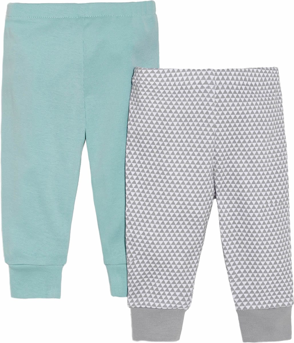Skip Hop Petite Triangles Baby Pants, 2-Pack - Blue (9 Months) - 279220-9M