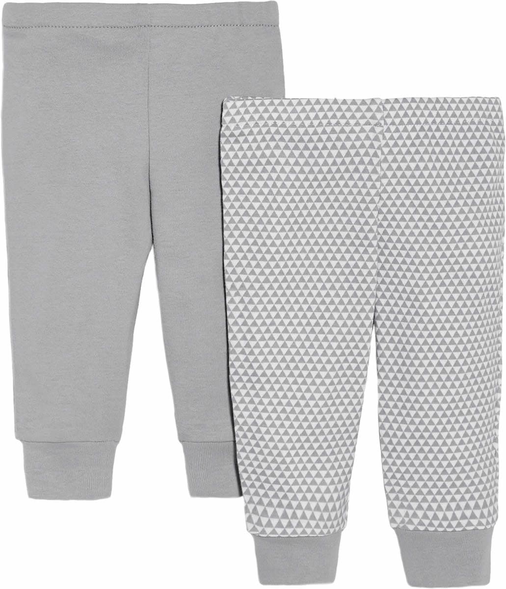Skip Hop Petite Triangles Baby Pants, 2-Pack - Grey (6 Months) - 279225-6M
