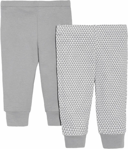 Skip Hop Petite Triangles Baby Pants, 2-Pack - Grey (6 Months) - 279225-6M
