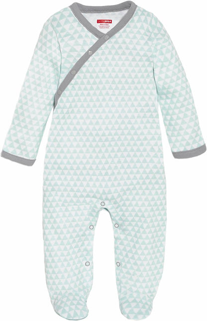Skip Hop Petite Triangles Side-Snap Footie - Blue (Newborn)